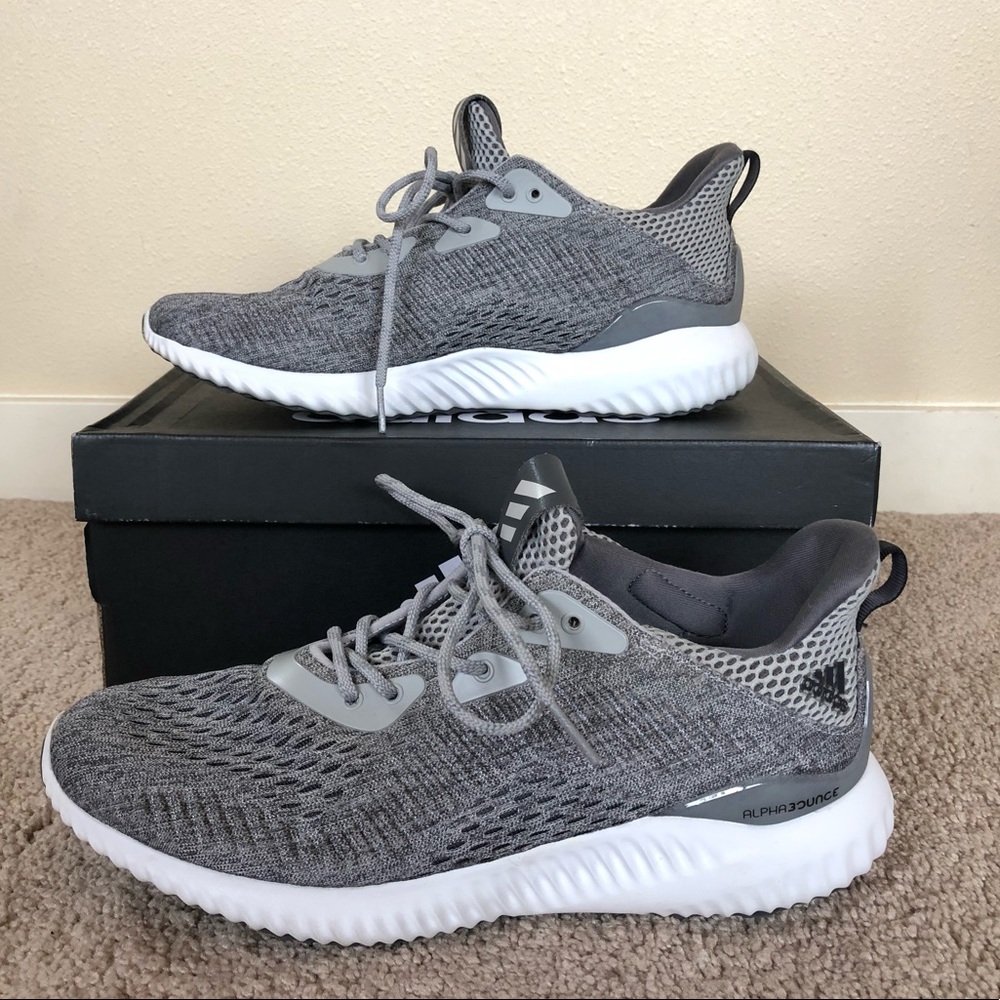 Adidas Alphabounce Gray Running Shoes
